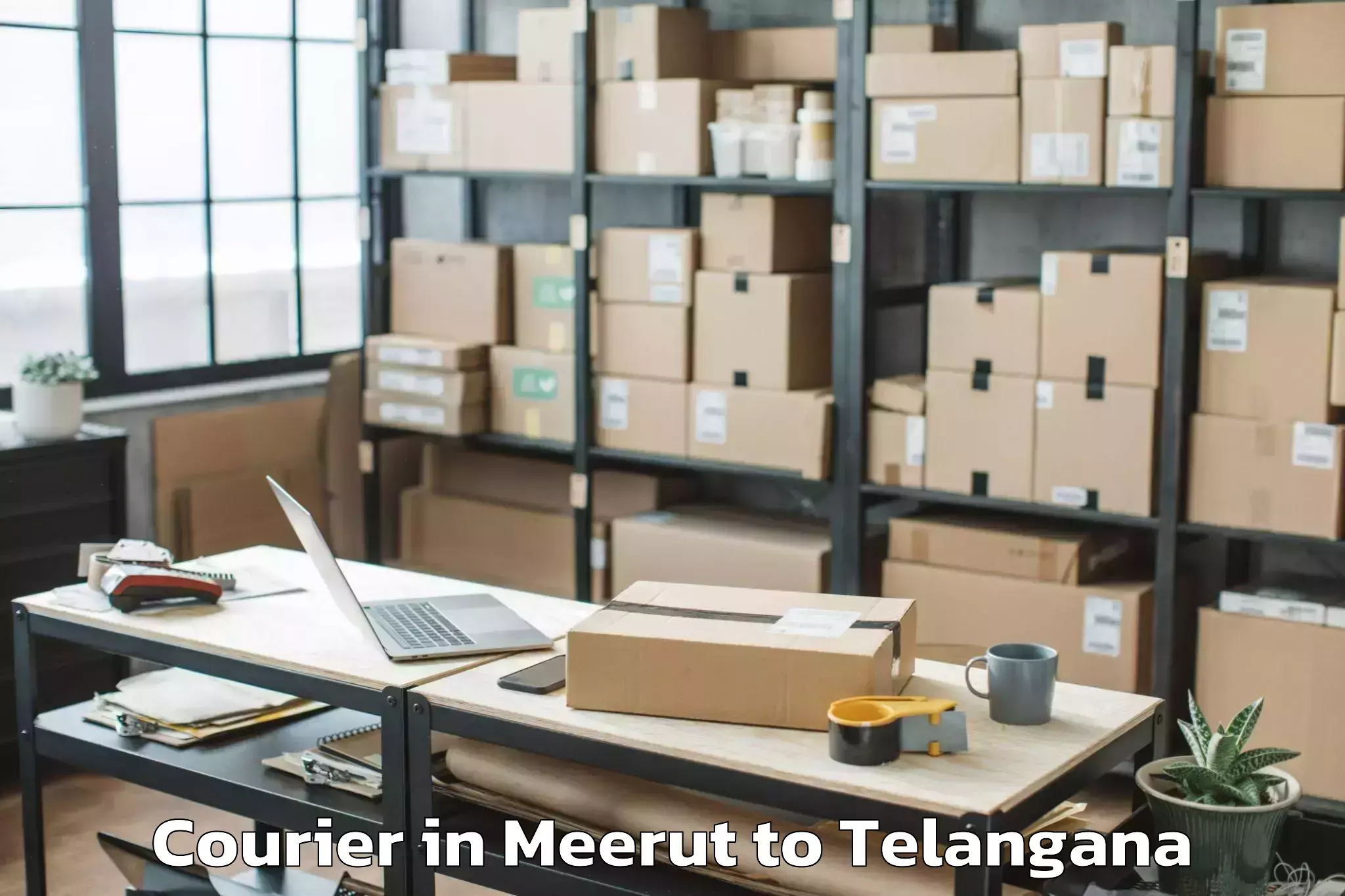 Reliable Meerut to Nizamsagar Courier